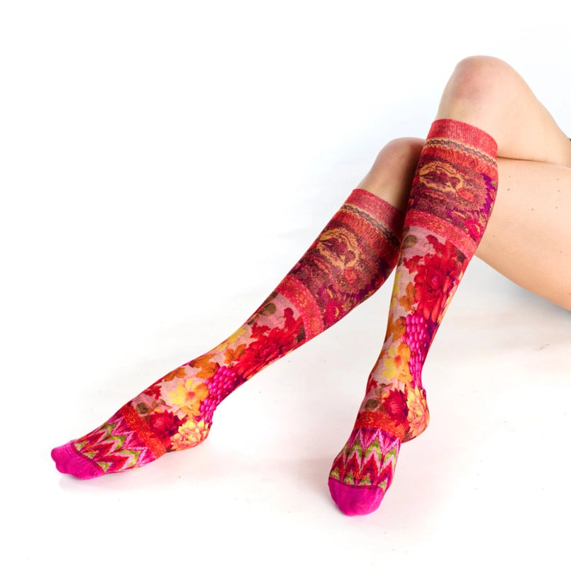 patterned knee high bamboo socks by Dub & Drino