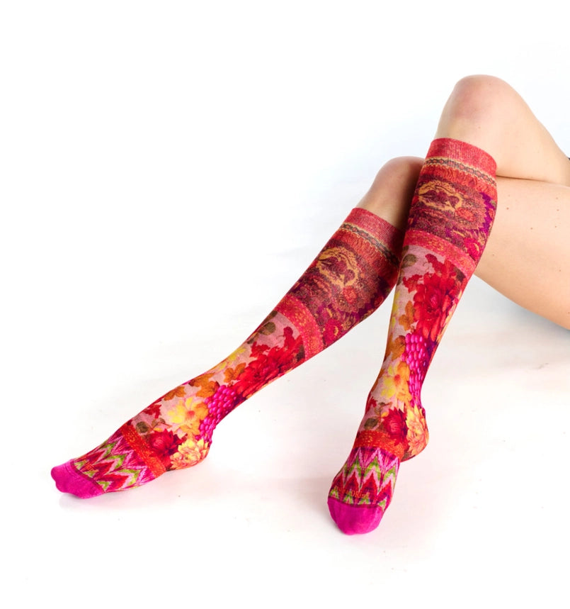 patterned knee high bamboo socks by Dub & Drino