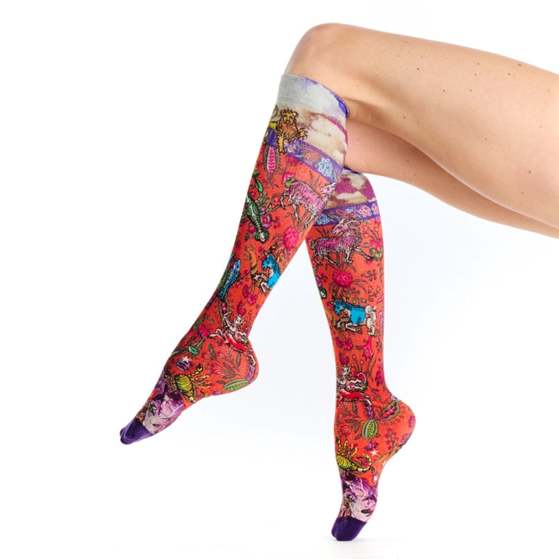 patterned knee high socks by Dub & Drino