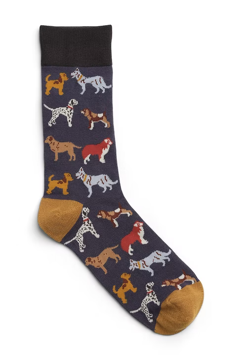 Bamboo socks with dog pattern