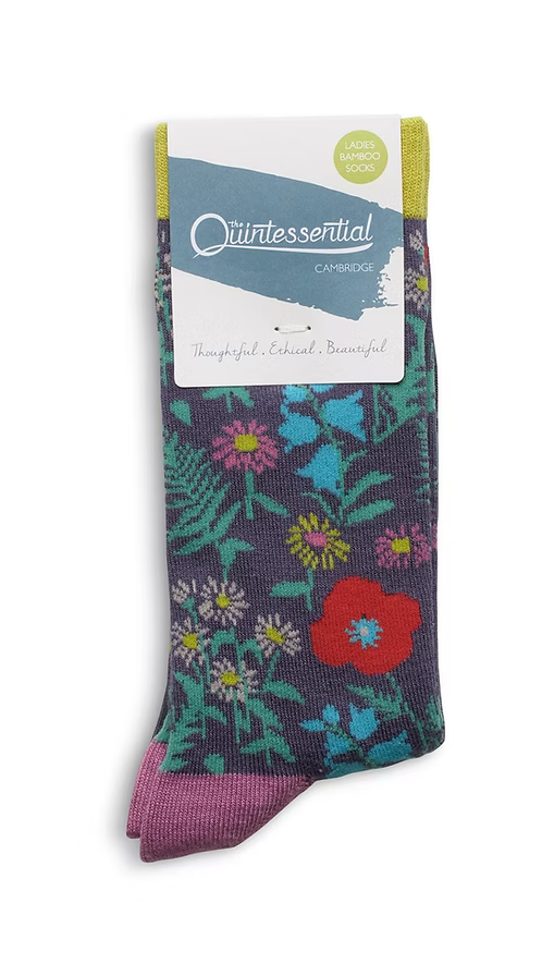 Floral-patterned sock with by Quintessential