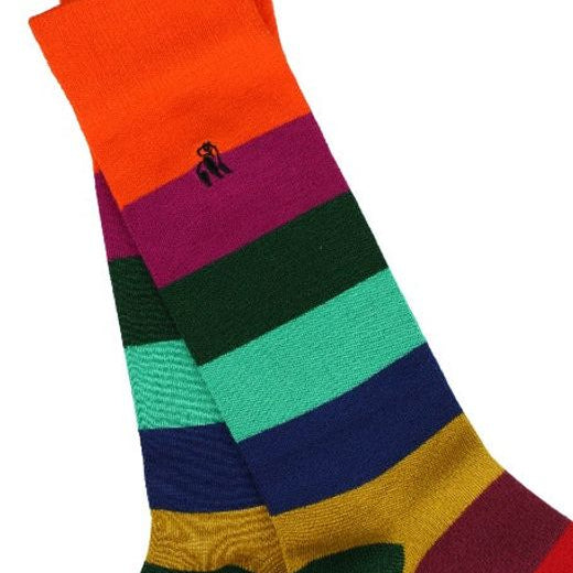 multi colour extra large bamboo socks by Swole Panda