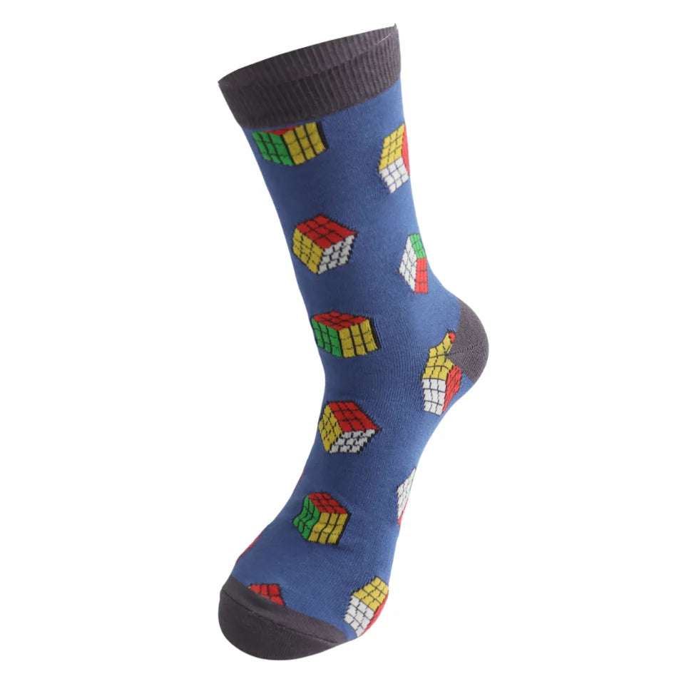 Bamboo socks with Rubik's Cube pattern by Mr Sparrow