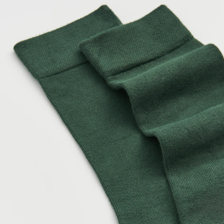 Forest green bamboo socks by Pairs Scotland