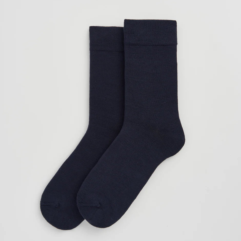 Inky blue bamboo socks by Pairs Scotland
