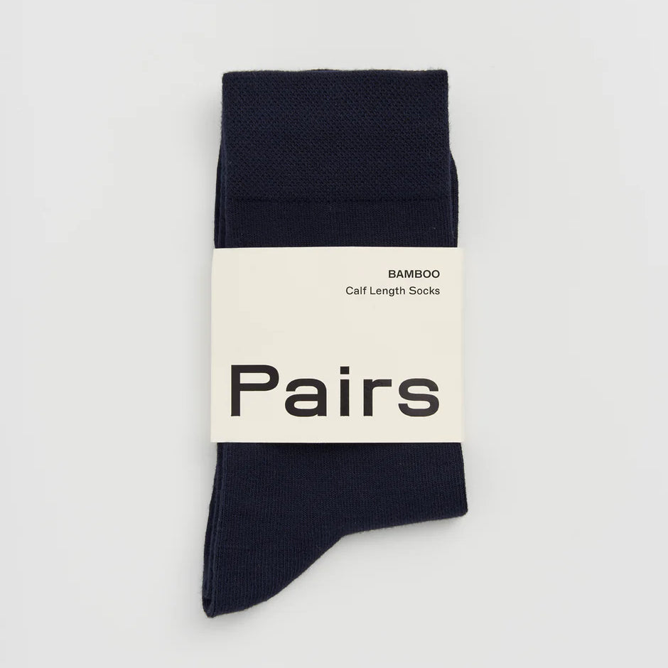 Inky blue bamboo socks by Pairs Scotland