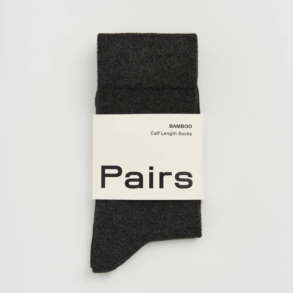 dark grey bamboo socks by Pairs Scotland