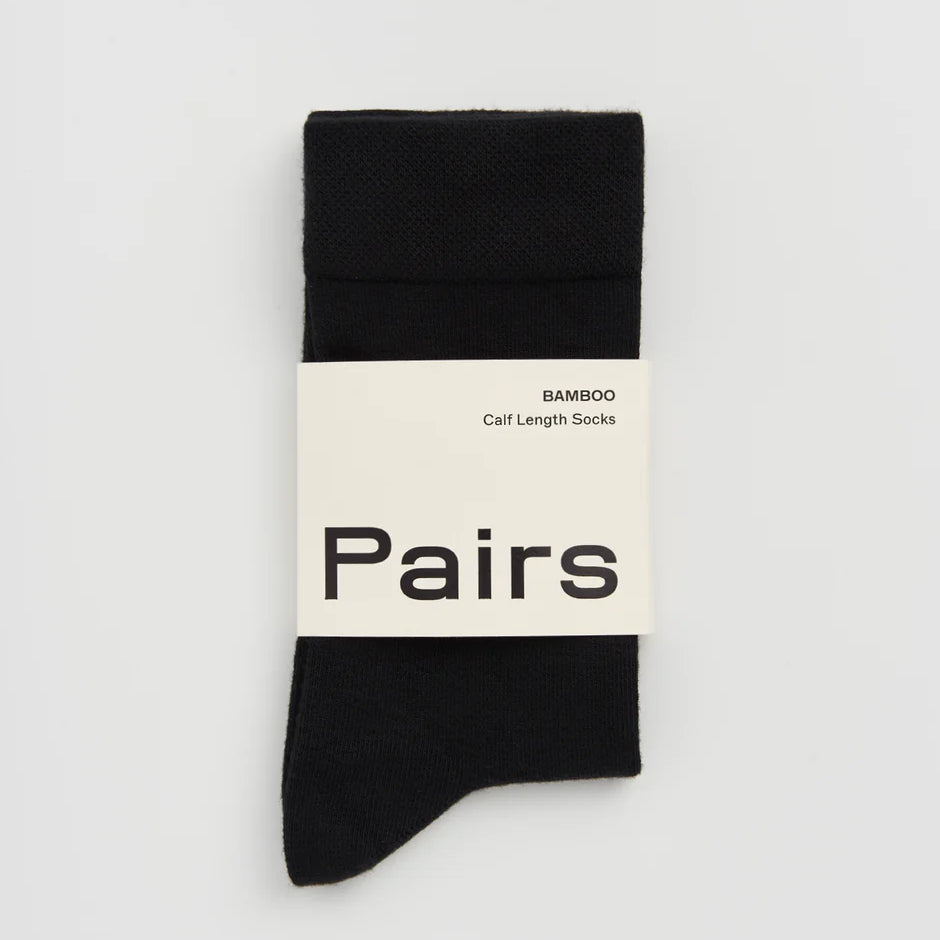 black bamboo socks by Pairs Scotland