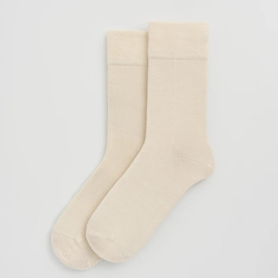 cream bamboo socks by Pairs Scotland