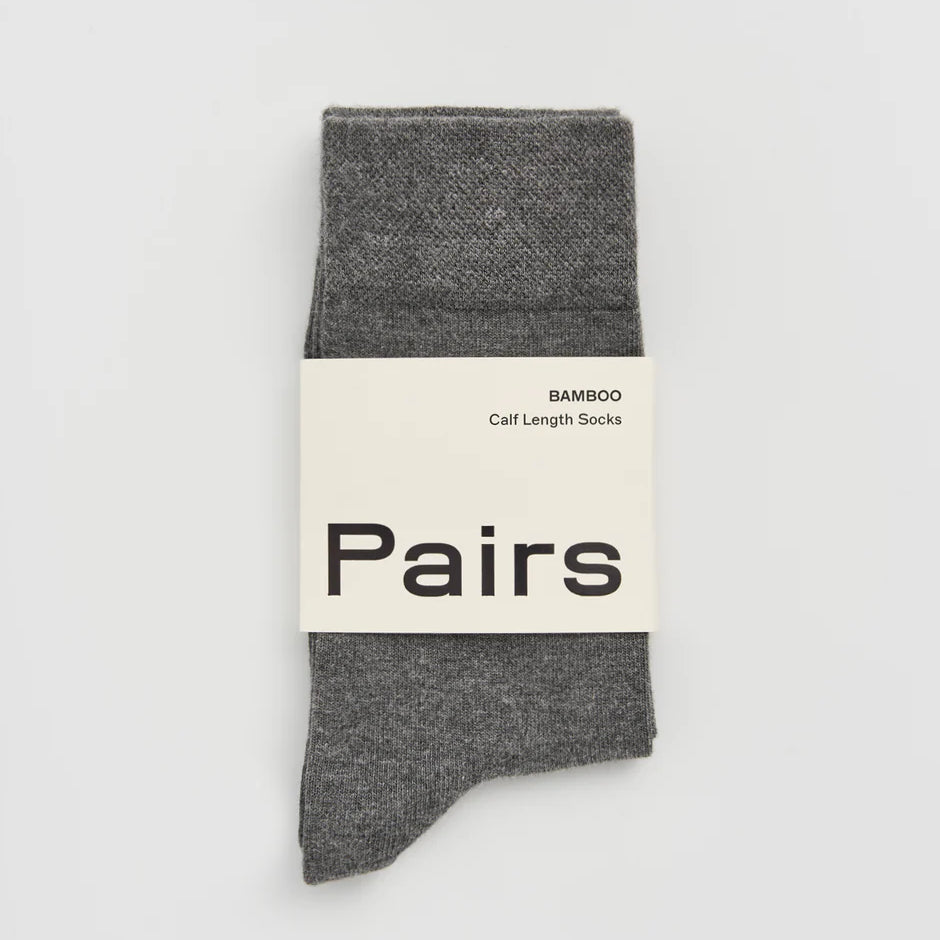 grey bamboo socks by Pairs Scotland