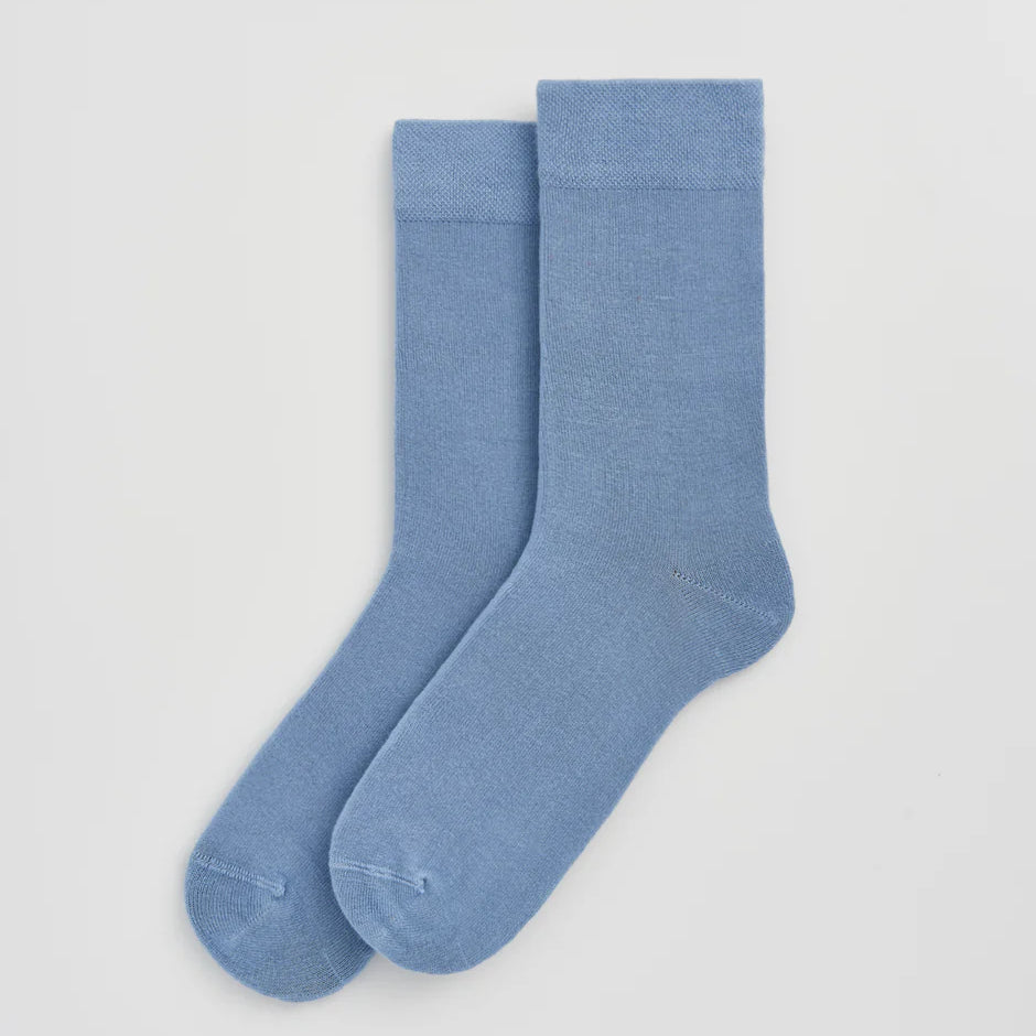Sky blue bamboo socks by Pairs Scotland