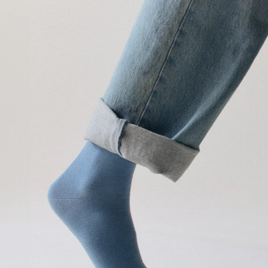 Sky blue bamboo socks by Pairs Scotland