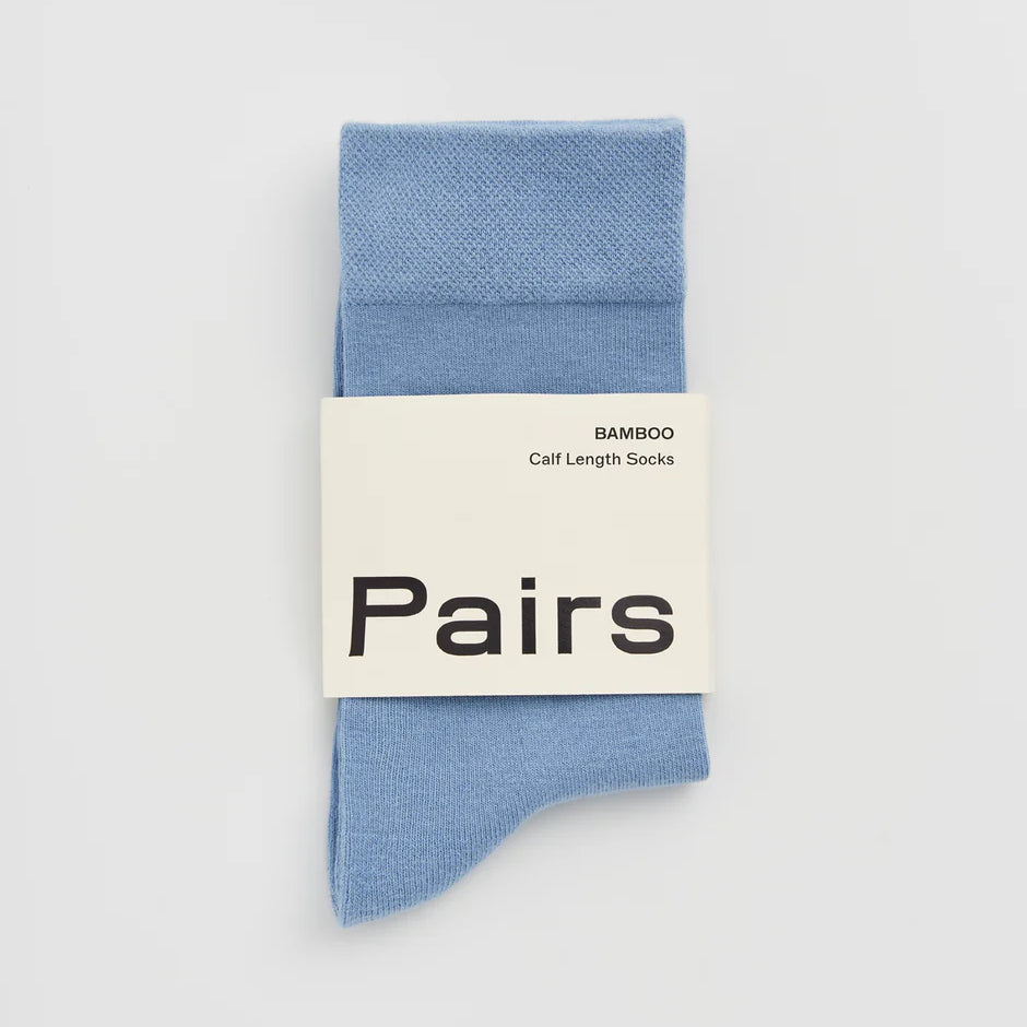 Sky blue bamboo socks by Pairs Scotland