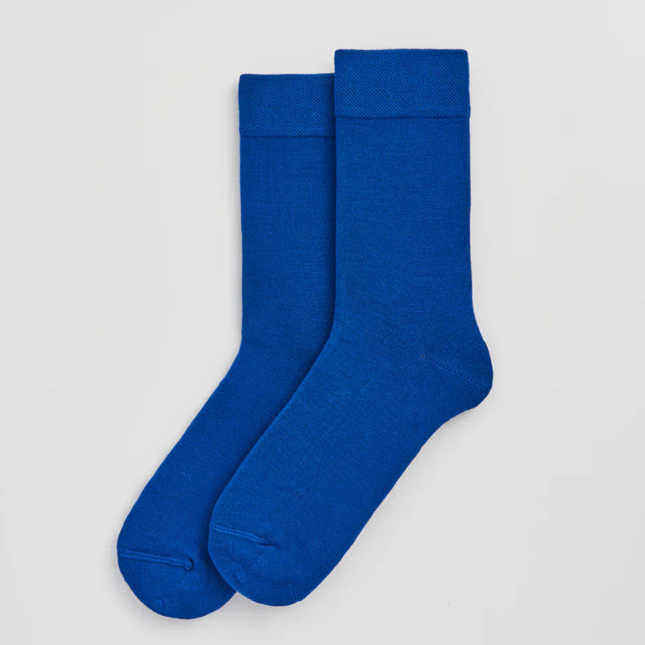 royal blue bamboo socks by Pairs Scotland