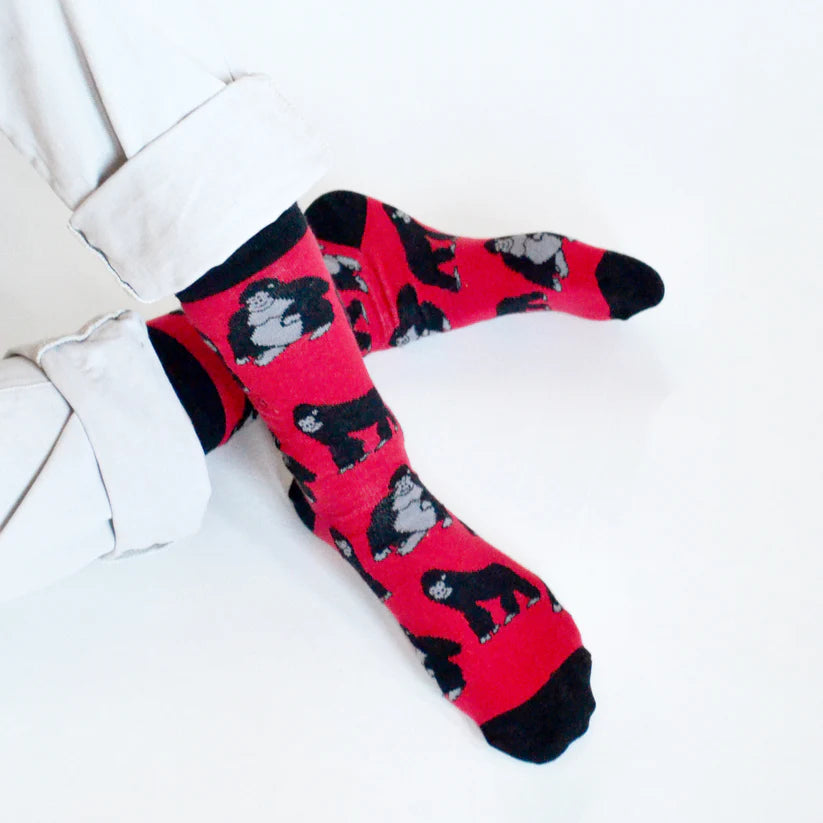 Gorilla bamboo socks by Bare Kind