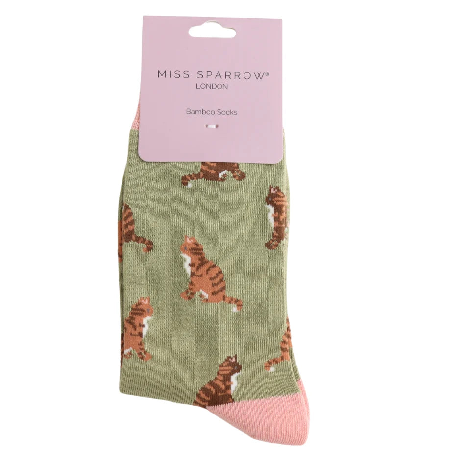 cat theme bamboo socks