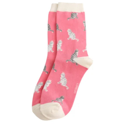 bamboo socks with cat theme