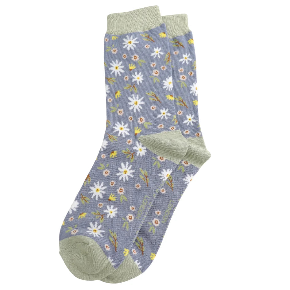 flower theme bamboo socks by Miss Sparrow