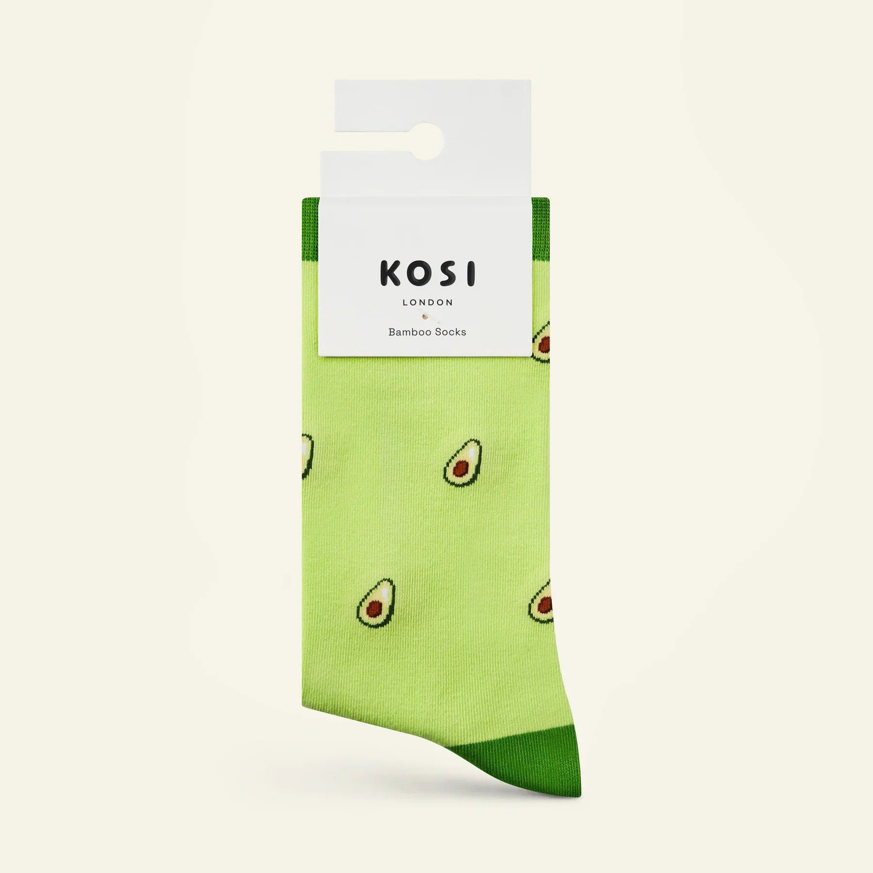 Avocado design bamboo socks by Kosi