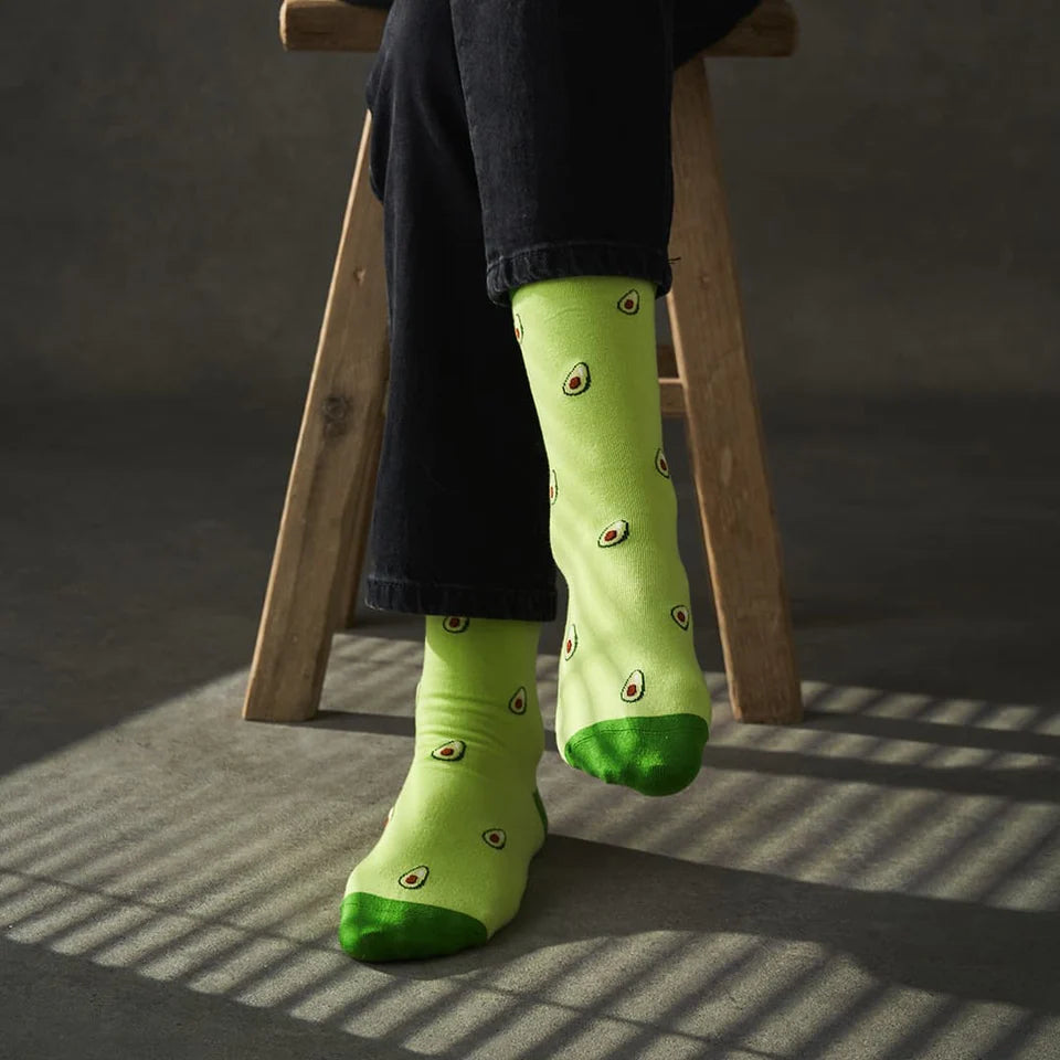 Avocado design bamboo socks by Kosi