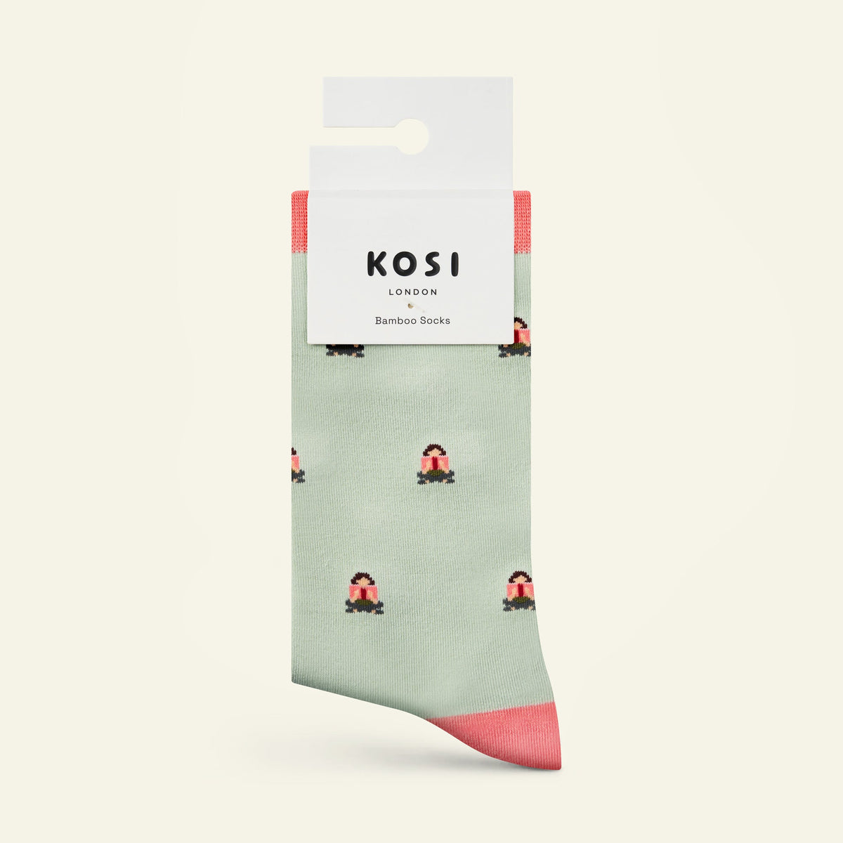 Bamboo socks with a book print by Kosi