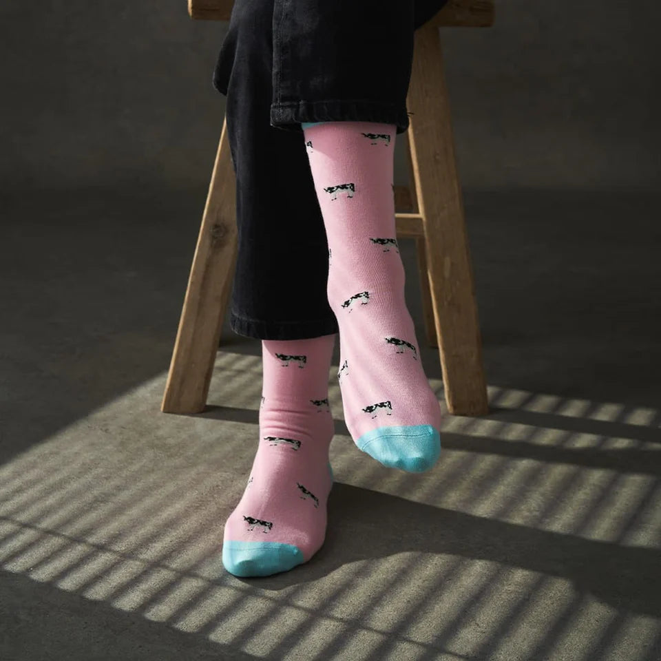 bamboo socks with cow theme by Kosi