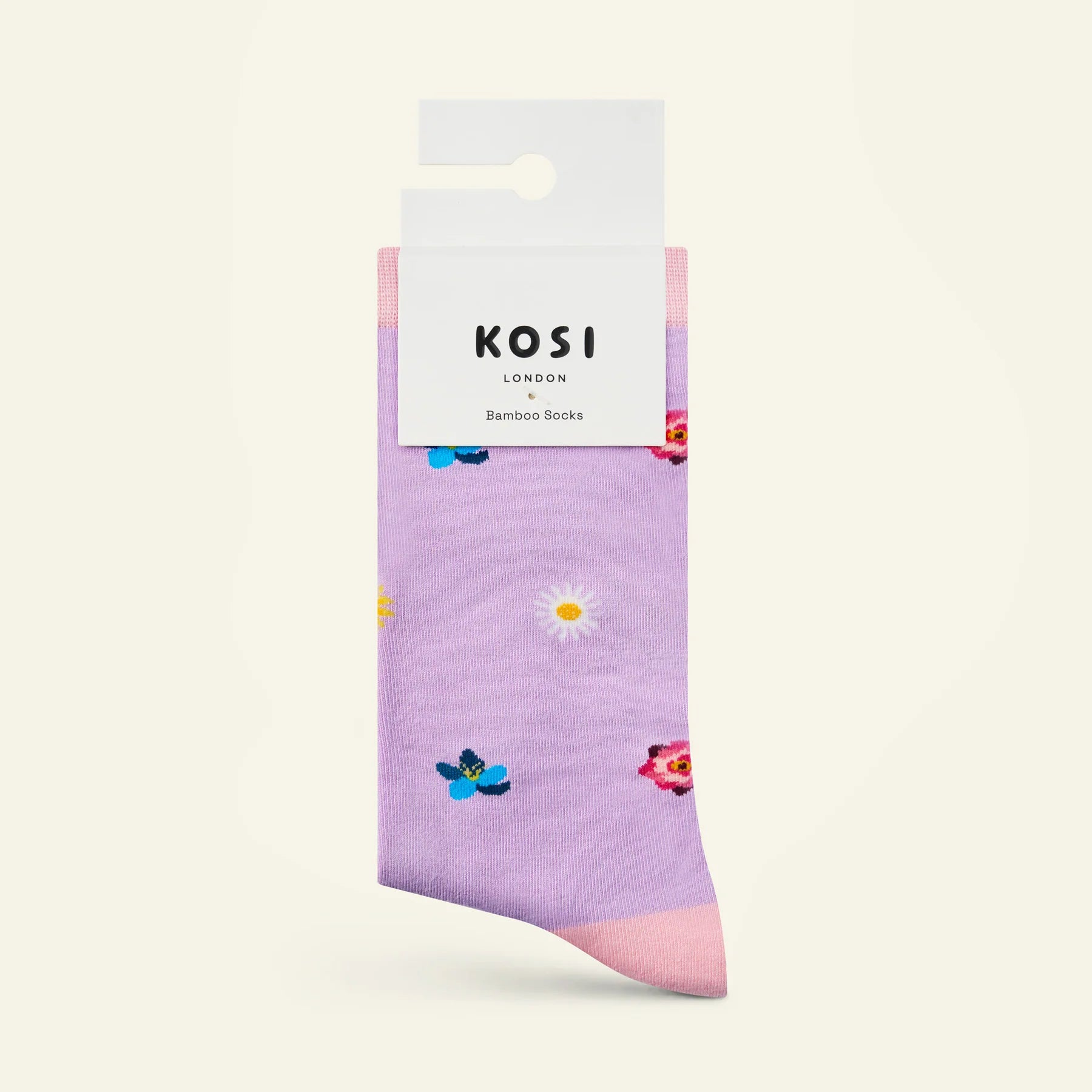 bamboo socks with a flower print by Kosi