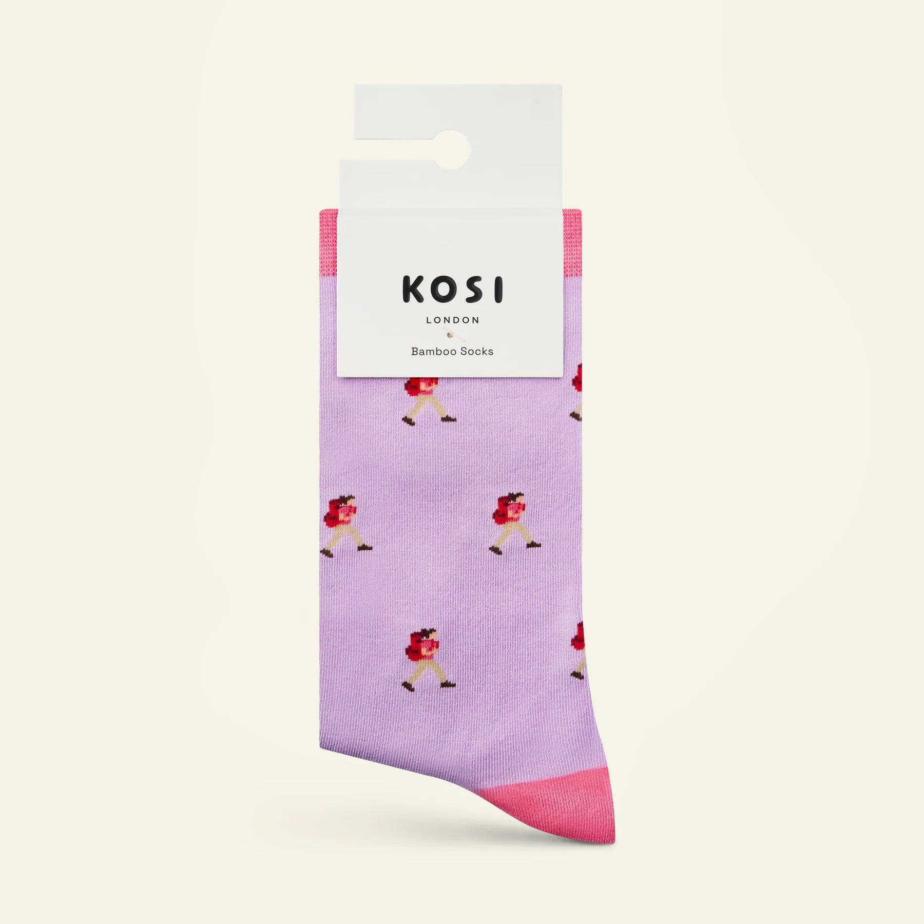 bamboo socks featuring a hiking print by Kosi