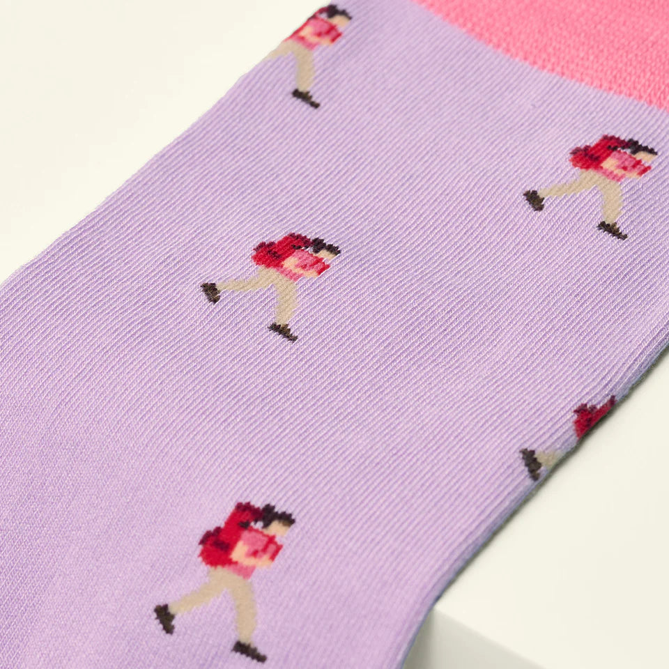 bamboo socks featuring a hiking print by Kosi
