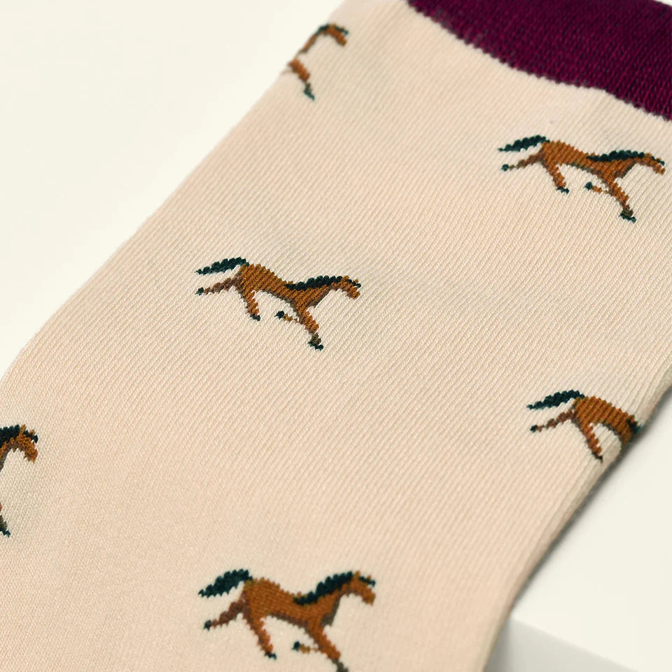 bamboo socks with horse print by Kosi