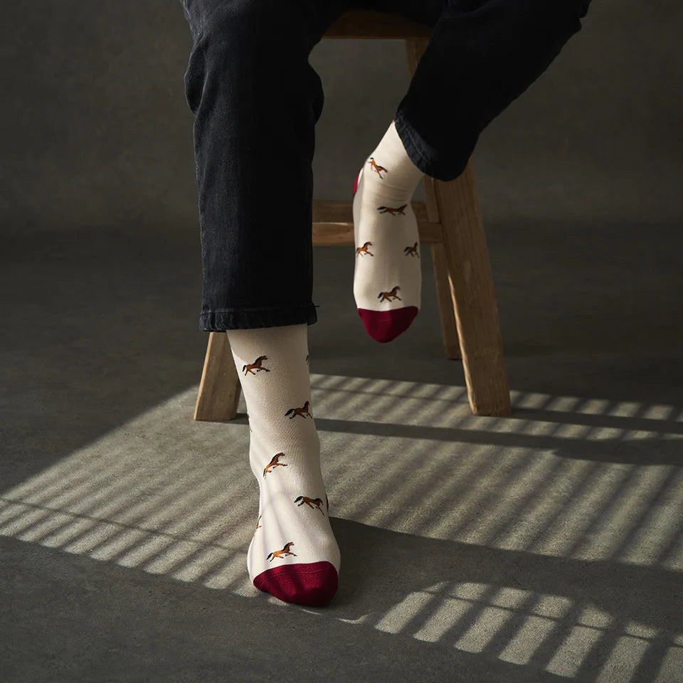bamboo socks with horse print by Kosi