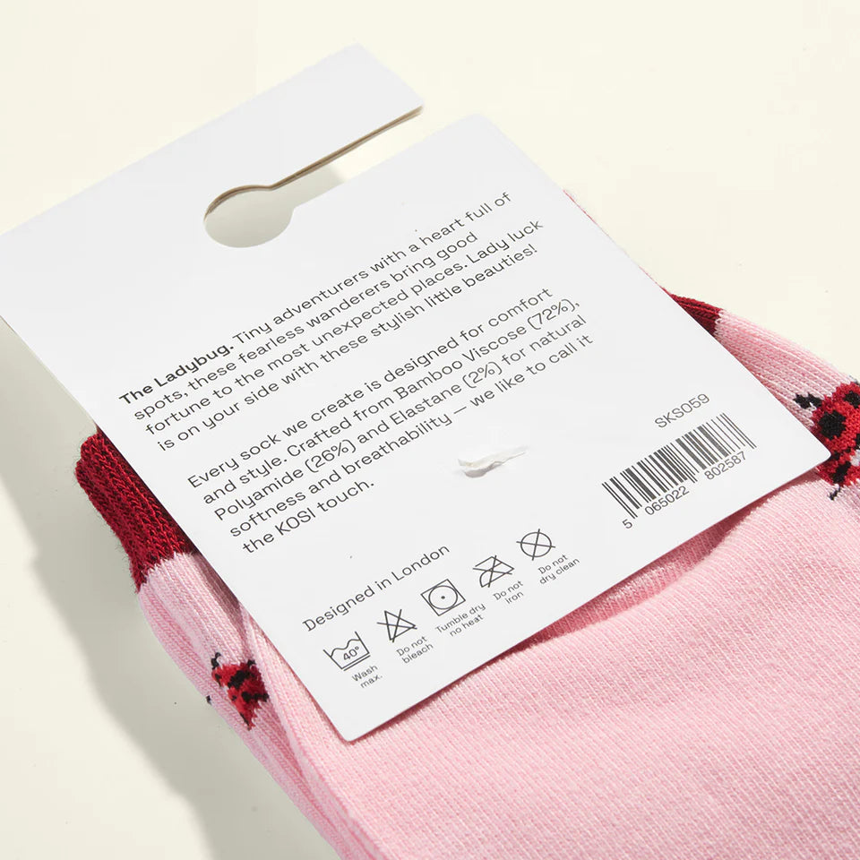 bamboo socks with ladybird theme by Kosi