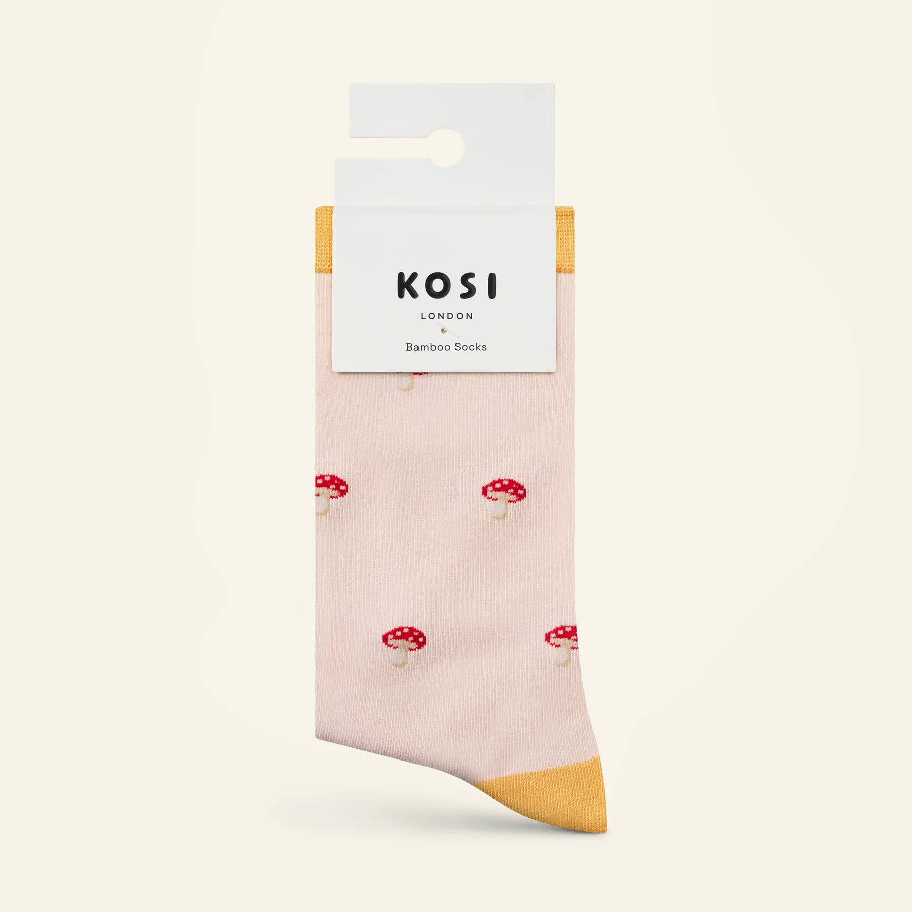 bamboo socks with a toadstool print by Kosi