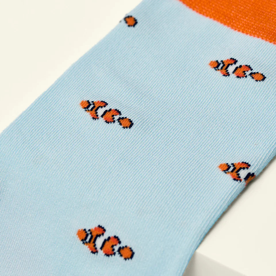 Bamboo socks with a nemo clown fish print by Kosi