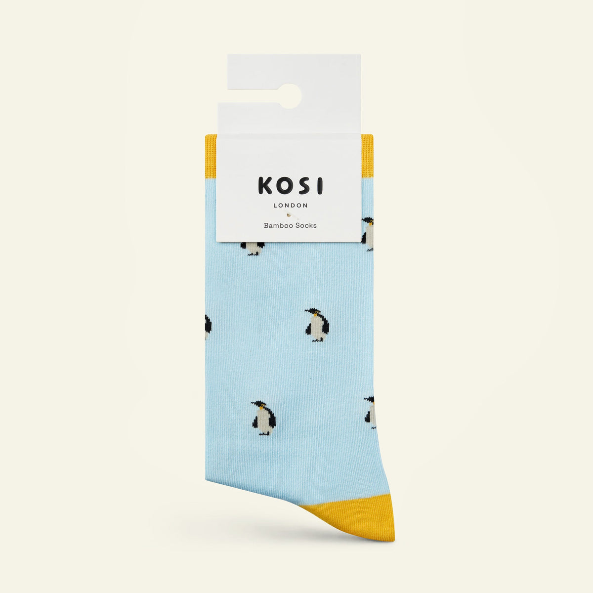 Bamboo socks with a penguin print by Kosi