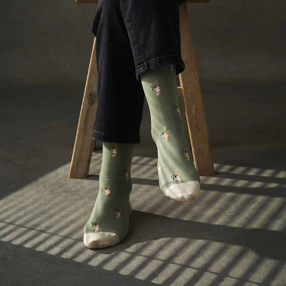 bamboo socks with racket sport theme by Kosi