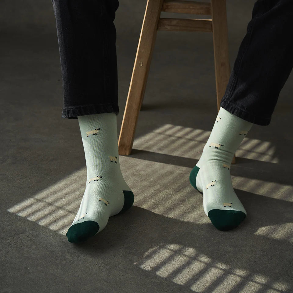 bamboo socks with a sheep print by Kosi