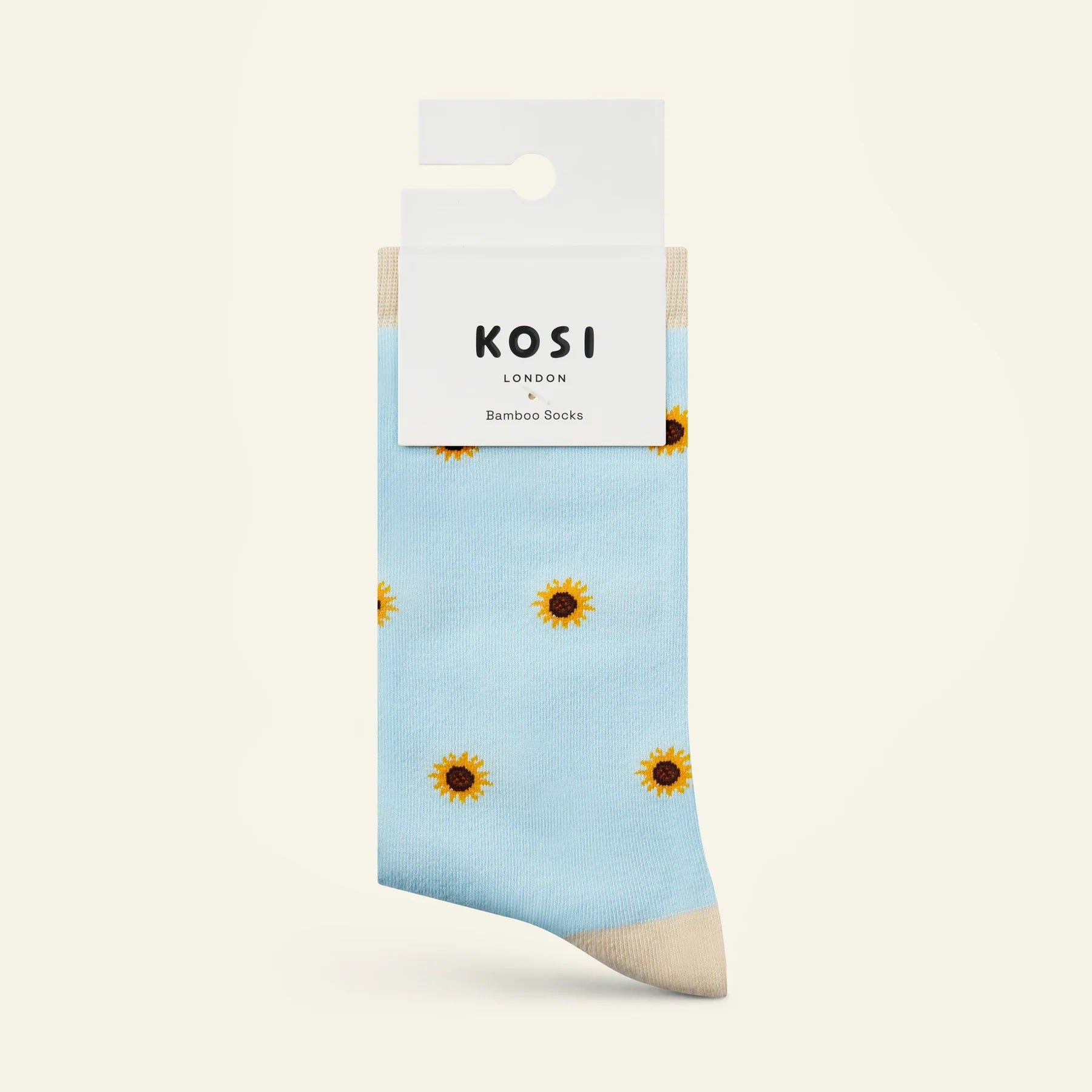 bamboo socks with a sunflower print by Kosi