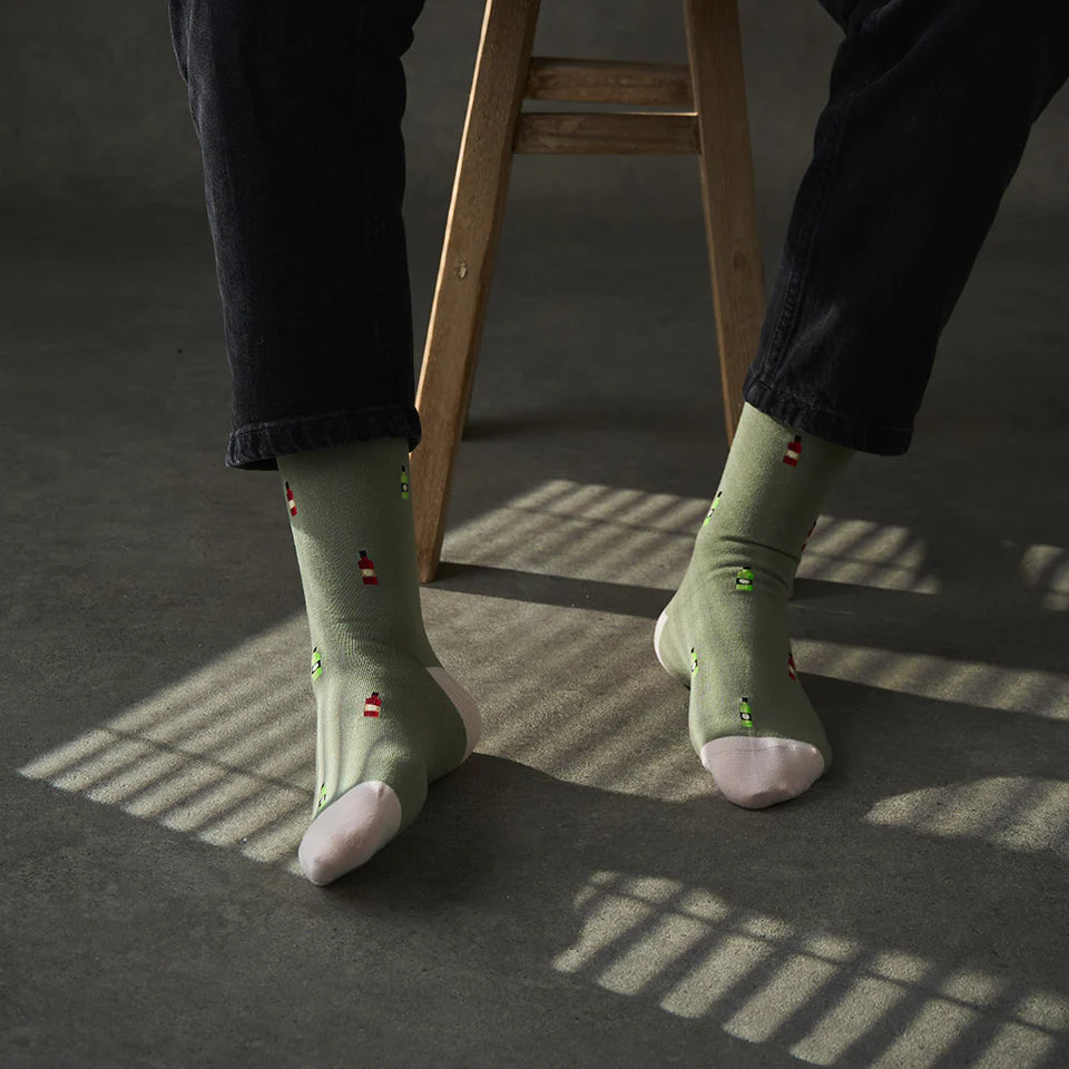 bamboo socks with a wine bottle print by Kosi