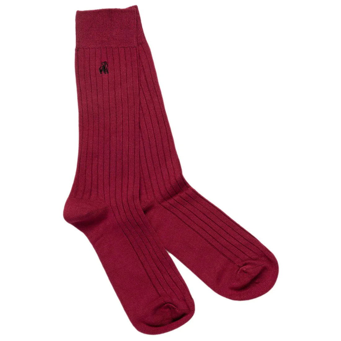 mens burgundy soft top bamboo socks