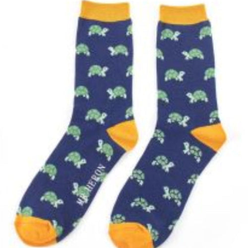 men's turtle theme bamboo socks by Mr Heron