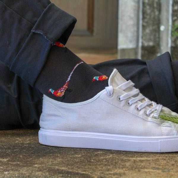 pheasant theme soft top bamboo socks by Swole Panda