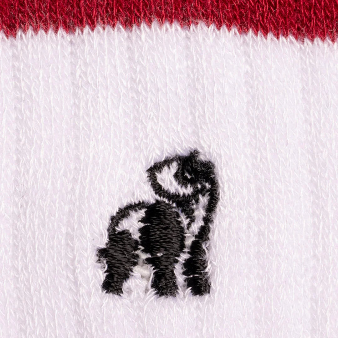 white athletic bamboo socks by Swole Panda