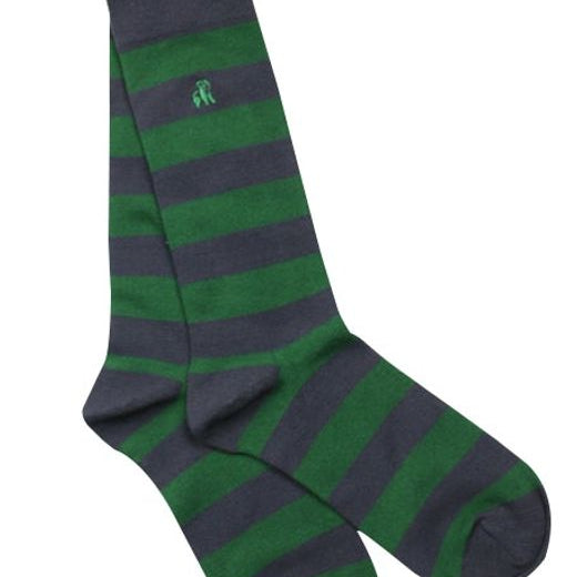 extra large men's bamboo socks in green and navy