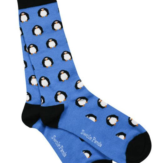 soft top bamboo socks with penguin theme by Swole Panda