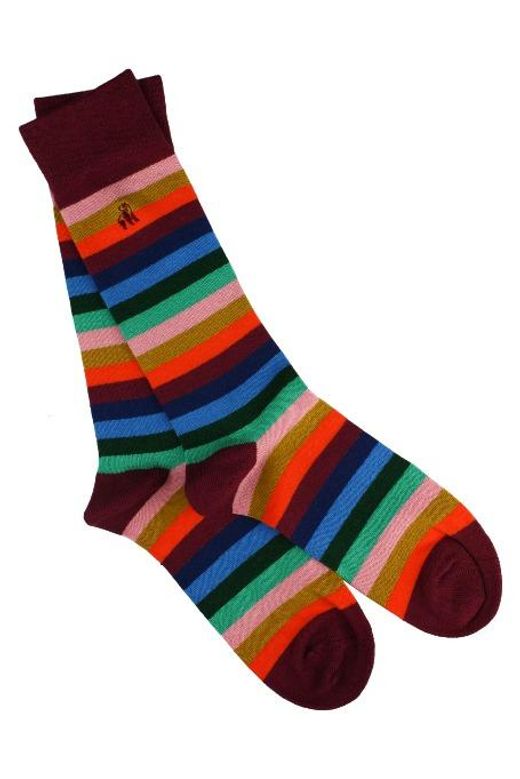 bamboo soft top striped socks by Swole Panda