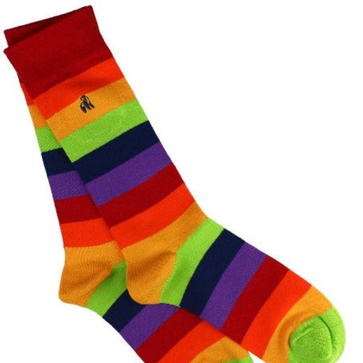 pride stripe bamboo socks by Swole Panda