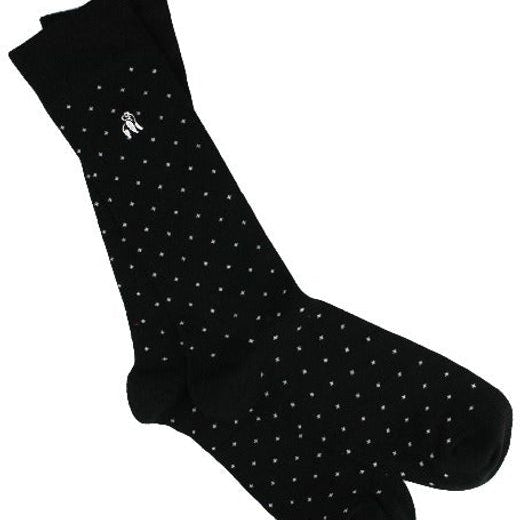 black bamboo socks with white spots by Swole Panda