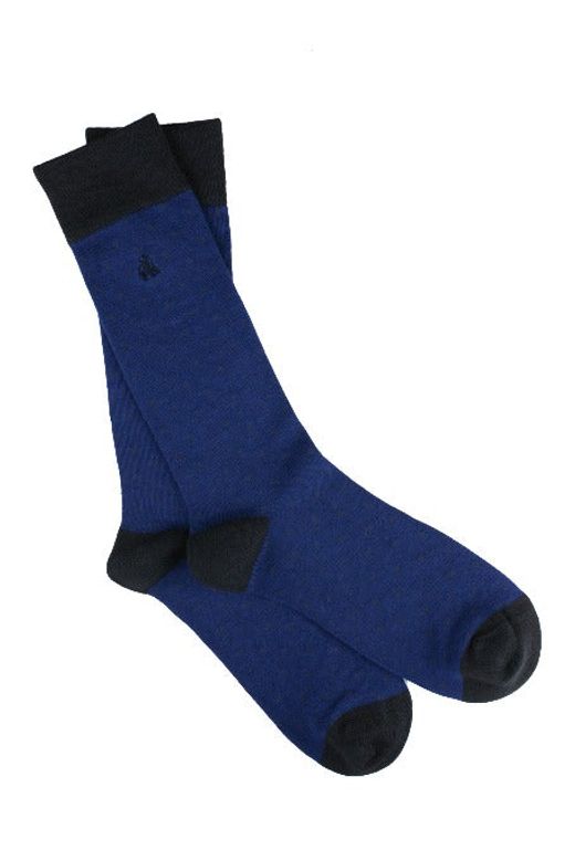 Spotted Royal Blue Bamboo Socks by Swole Panda