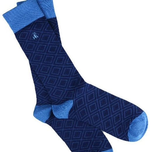 mens diamond pattern bamboo socks by Swole Panda